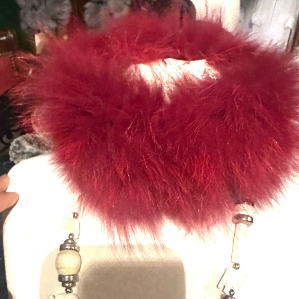 Surrell Chic red  fox fur head band or neck scarf